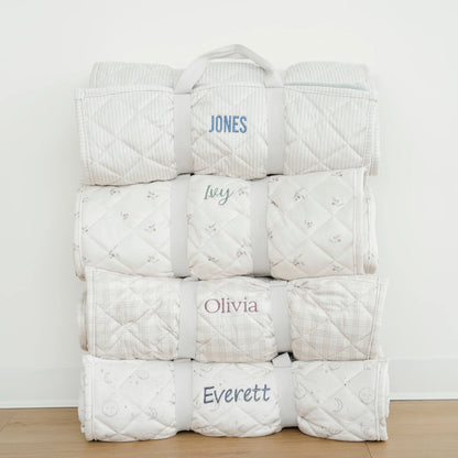 Minky/Faux Fur Nap Mat - Twinkle Twinkle Little One