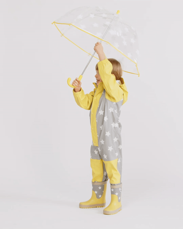Star Yellow Print Umbrella