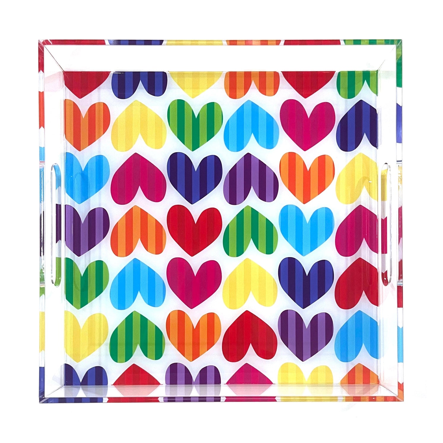 Hearts & Stripes Acrylic Tray - Twinkle Twinkle Little One