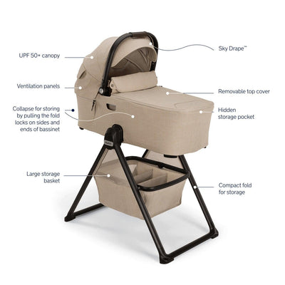 Nuna Demi Next Bassinet + Stand - Twinkle Twinkle Little One
