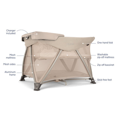 Nuna SENA Aire Playard with Zip-Off Bassinet + Changer