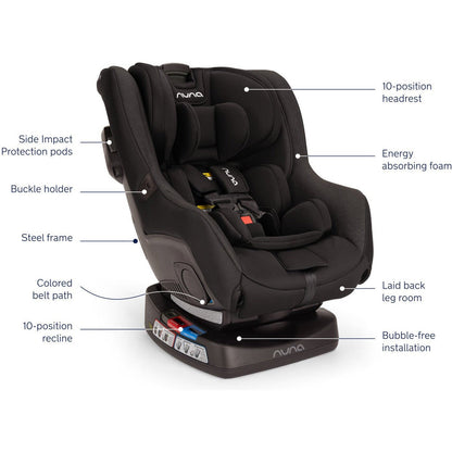 Nuna RAVA Fire Retardant-Free Convertible Car Seat - Twinkle Twinkle Little One