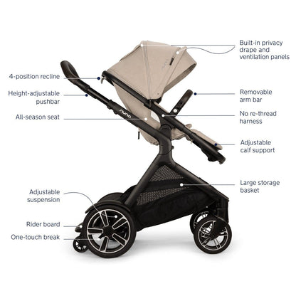 Nuna Demi Next Stroller + Rider Board - Twinkle Twinkle Little One