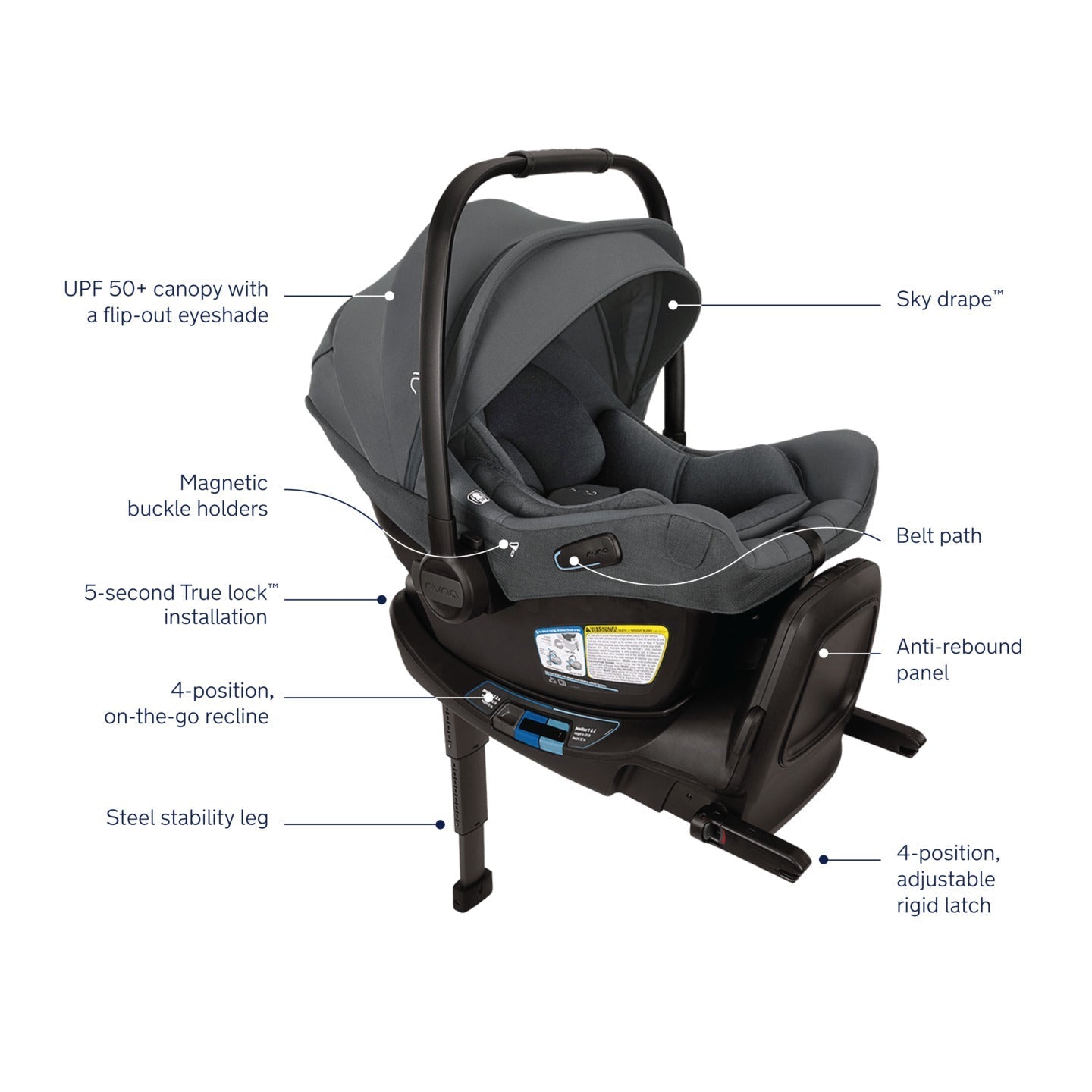 Nuna Pipa Aire RX Infant Car Seat + RELX Base - Twinkle Twinkle Little One