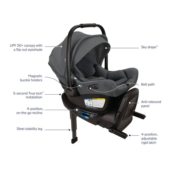 Nuna PIPA Aire RX Infant Car Seat + RELX Base - Twinkle Twinkle Little One
