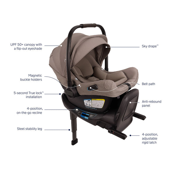 Nuna PIPA Aire RX Infant Car Seat + RELX Base - Twinkle Twinkle Little One