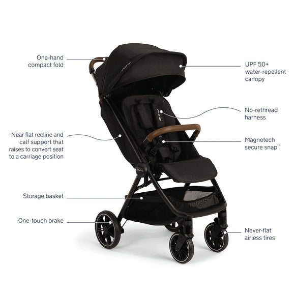 Nuna TRVL LX Stroller + Carry Bag - Twinkle Twinkle Little One