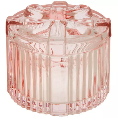 Pink Glass Bow Jar