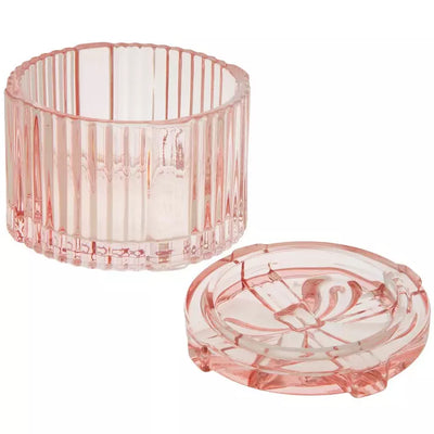 Pink Glass Bow Jar