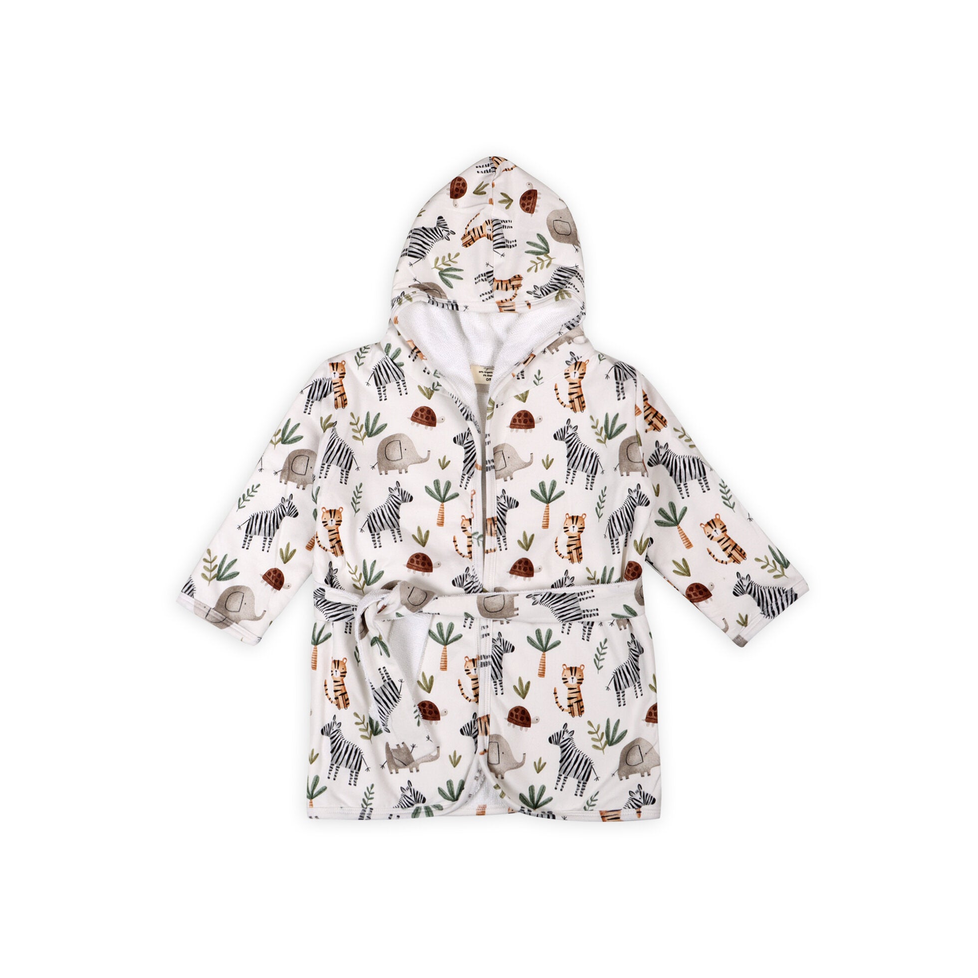 Savannah Animal Organic Cotton Hooded Baby Bathrobe - Twinkle Twinkle Little One