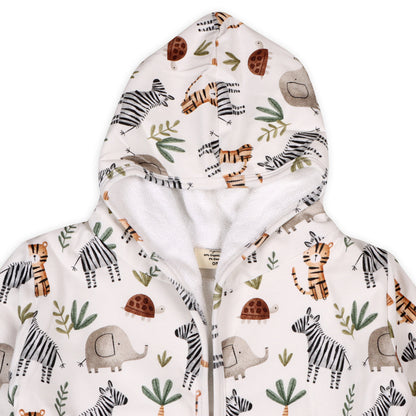 Savannah Animal Organic Cotton Hooded Baby Bathrobe - Twinkle Twinkle Little One