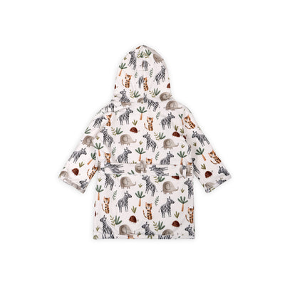 Savannah Animal Organic Cotton Hooded Baby Bathrobe - Twinkle Twinkle Little One