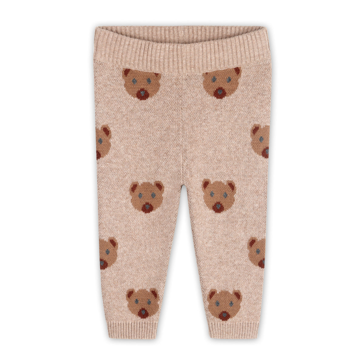 Bear Knit Baby Pullover & Pant Set (Organic Cotton) - Marl Brown