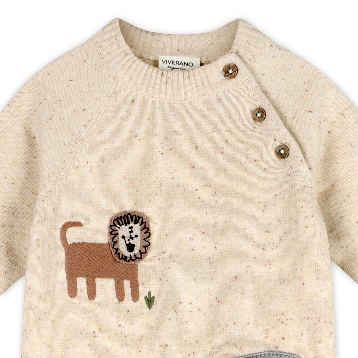 Safari Animals Baby Knit Jumpsuit (Organic Cotton)