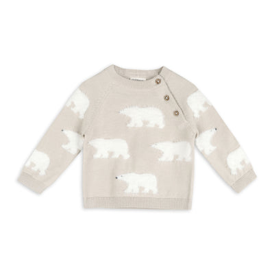 Polar Bear Baby Sweater Pullover & Pant Set (Organic Cotton)