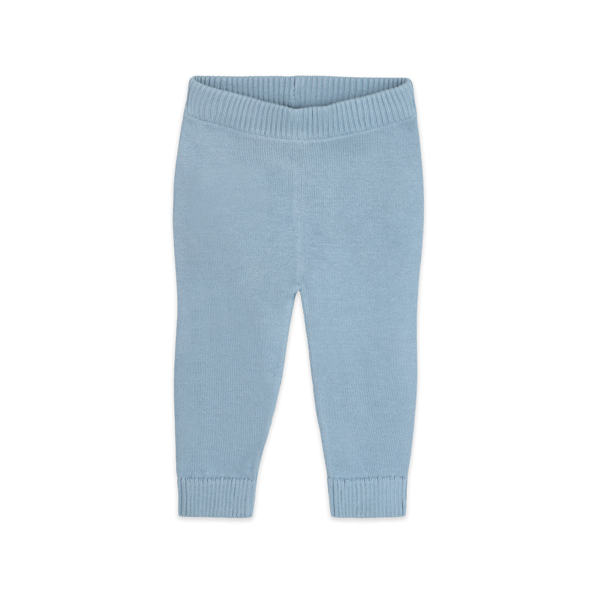 Bear Jacquard Knit Cardigan & Legging Set (Organic Cotton) - Mineral Blue