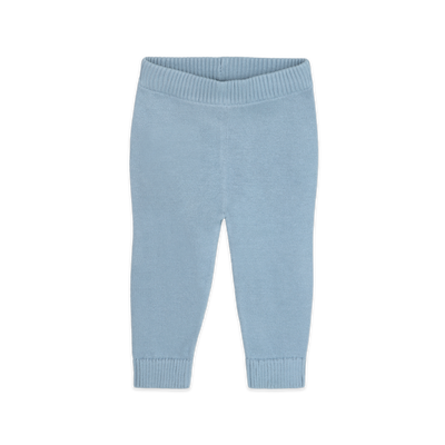 Bear Jacquard Knit Cardigan & Legging Set (Organic Cotton) - Mineral Blue