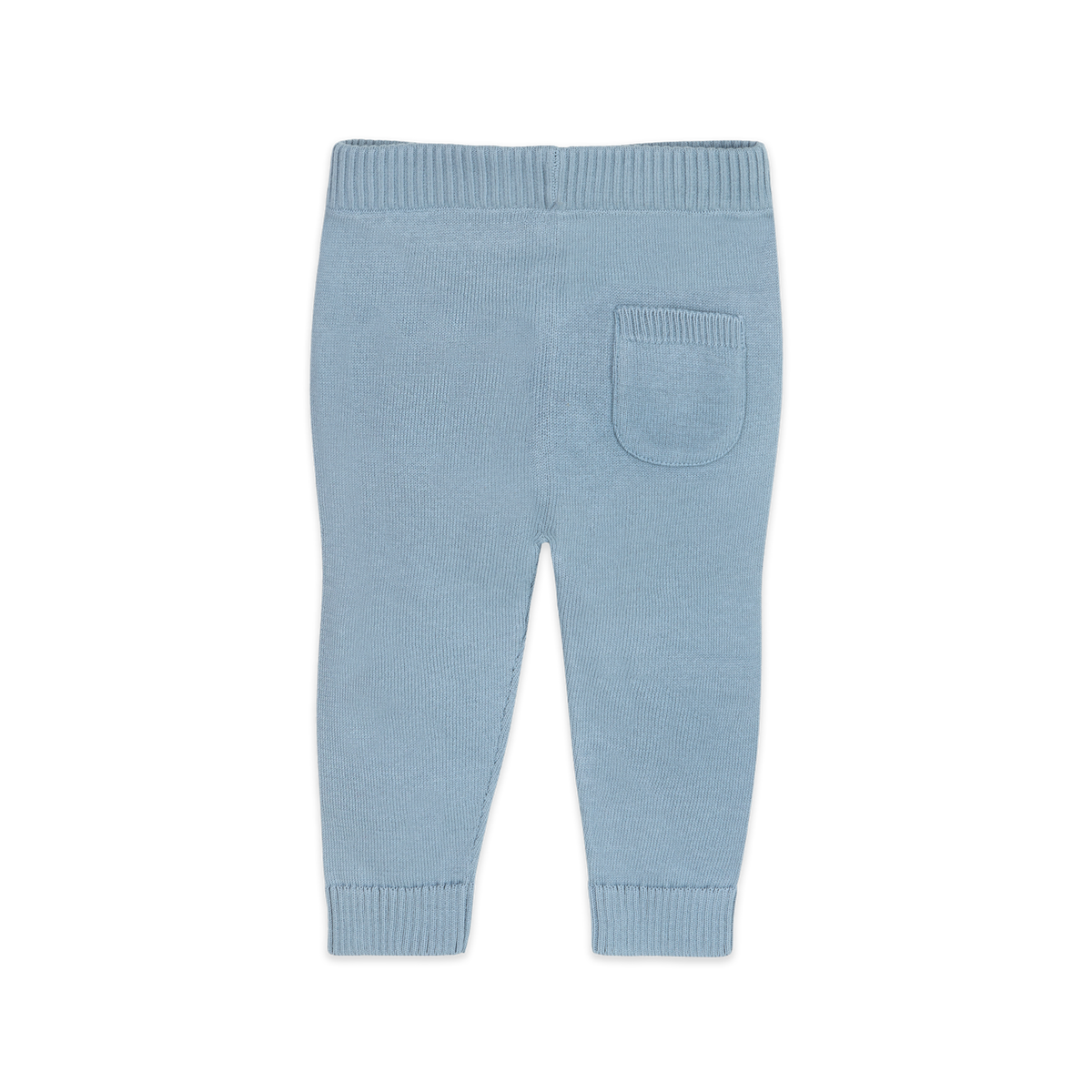 Bear Jacquard Knit Cardigan & Legging Set (Organic Cotton) - Mineral Blue