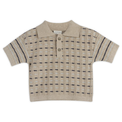Henry Textured Baby Polo Sweater Shirt & Shorts Set (Organic Cotton)