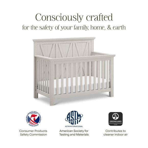Monogram by Namesake Emory Farmhouse 4-in-1 Convertible Crib - Twinkle Twinkle Little One