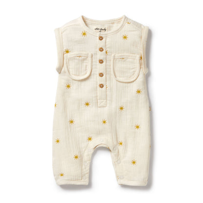 Sunshine Organic Crinkle Growsuit - Twinkle Twinkle Little One