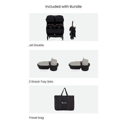 Silver Cross Jet Double Stroller + Accessory Bundle