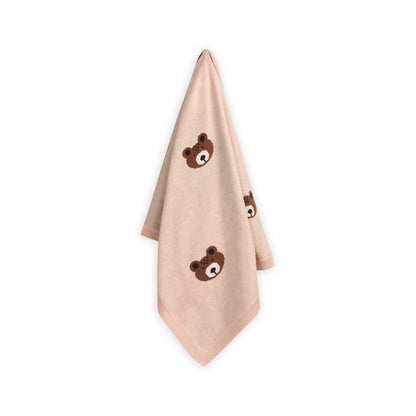 Brown Bear Organic Cotton Jacquard Knit Baby Blanket - Twinkle Twinkle Little One
