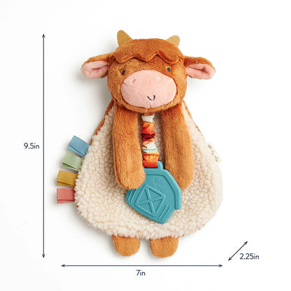 Itzy Lovey™ Plush And Teether Toy - Highland Cow - Twinkle Twinkle Little One