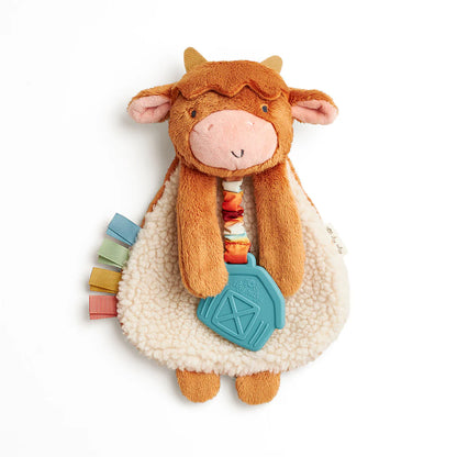 Itzy Lovey™ Plush And Teether Toy - Highland Cow - Twinkle Twinkle Little One
