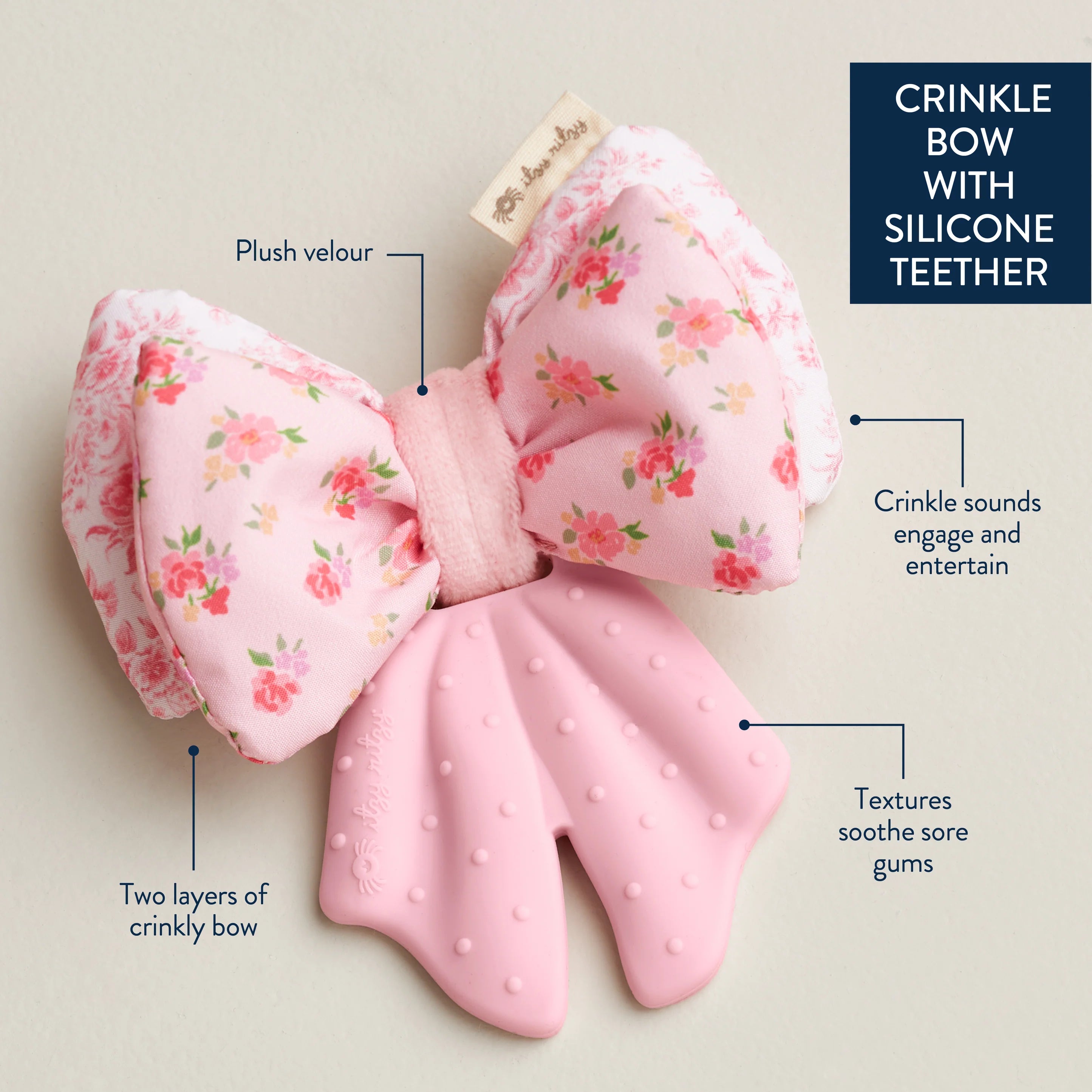 Sweetie Crinkle™ Sensory Teether - Twinkle Twinkle Little One
