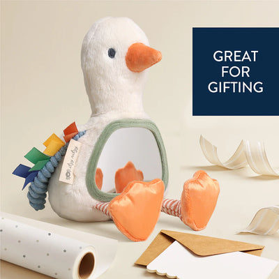 Itzy Ritzy Itzy Bitzy Mirror Sensory Tummy Time Mirror | Gracie the Goose
