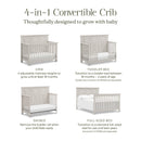 Monogram by Namesake Emory Farmhouse 4-in-1 Convertible Crib - Twinkle Twinkle Little One