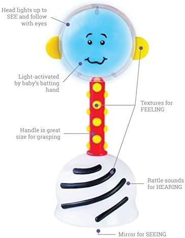 NogginStik Developmental Light-up Rattle