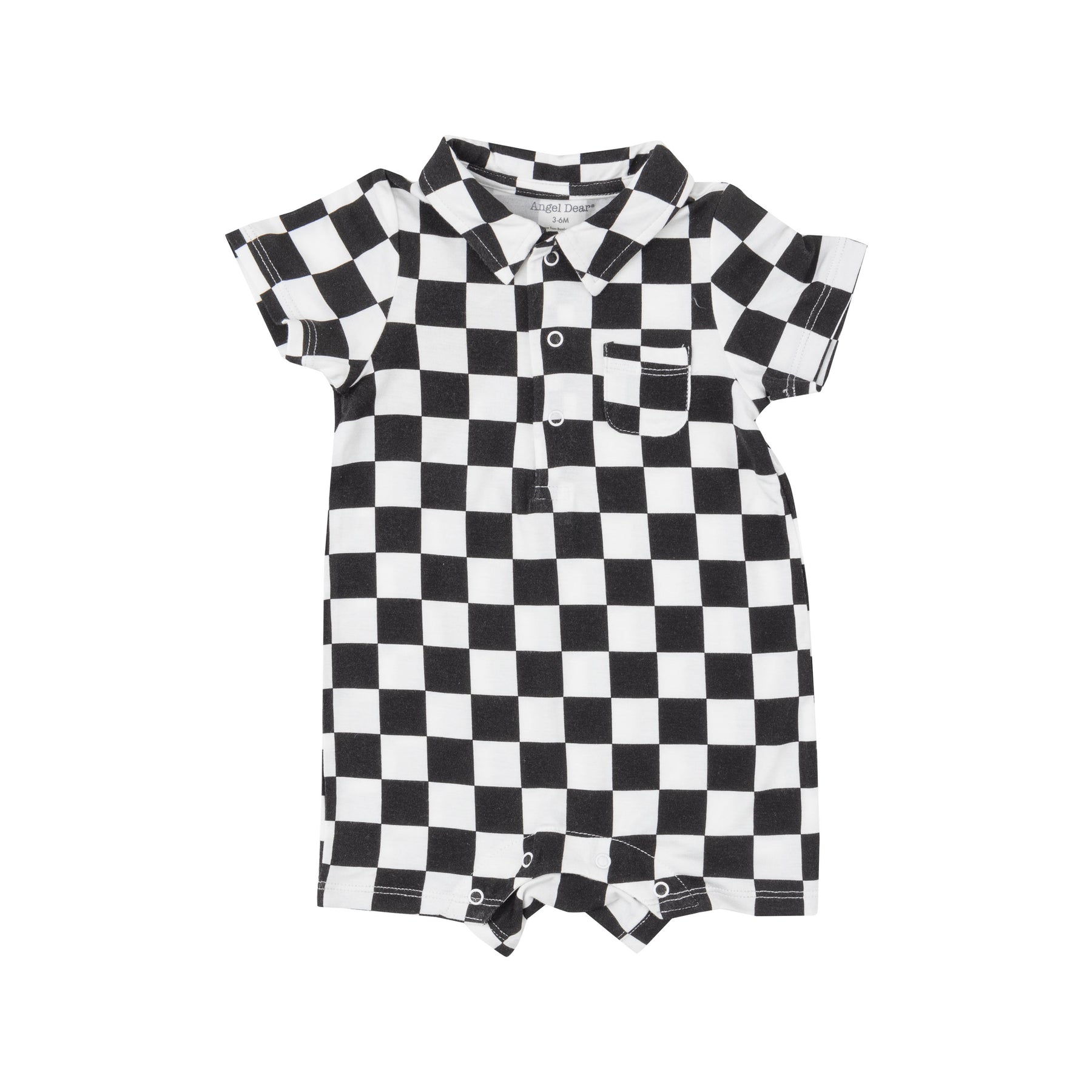 Checkerboard Polo Shortie - Twinkle Twinkle Little One