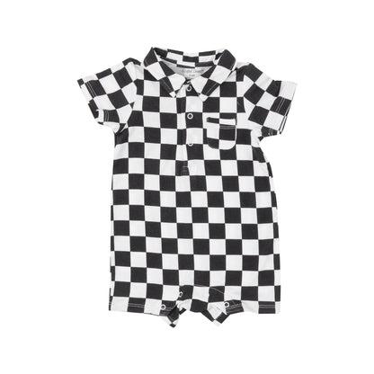 Checkerboard Polo Shortie - Twinkle Twinkle Little One