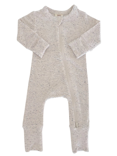 Dove Speckle 2-Way Zip Romper - Twinkle Twinkle Little One