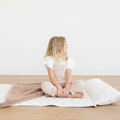 Minky/Faux Fur Nap Mat - Twinkle Twinkle Little One