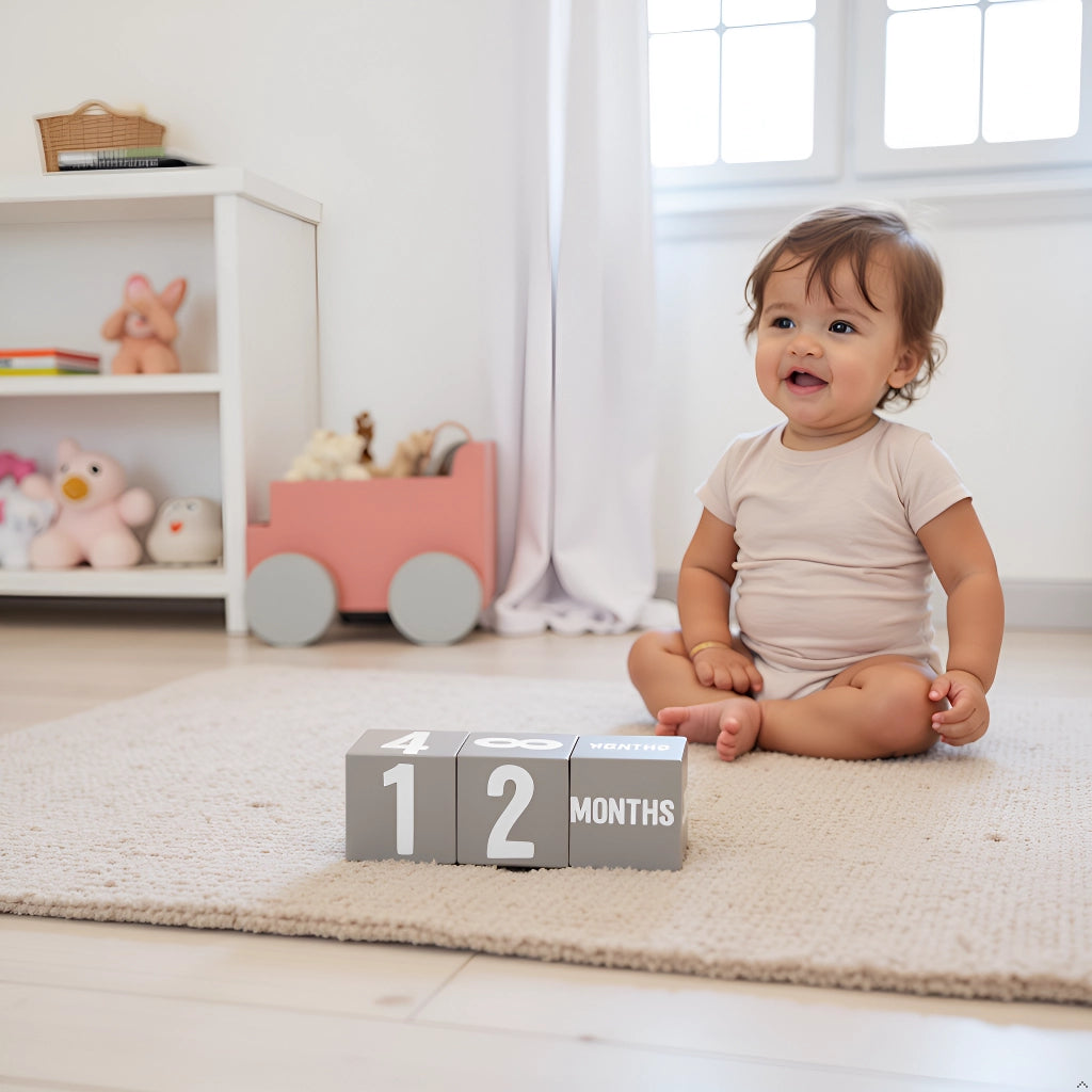 Wooden Baby Milestone Age Blocks | Photo Prop for Baby Photo - Twinkle Twinkle Little One