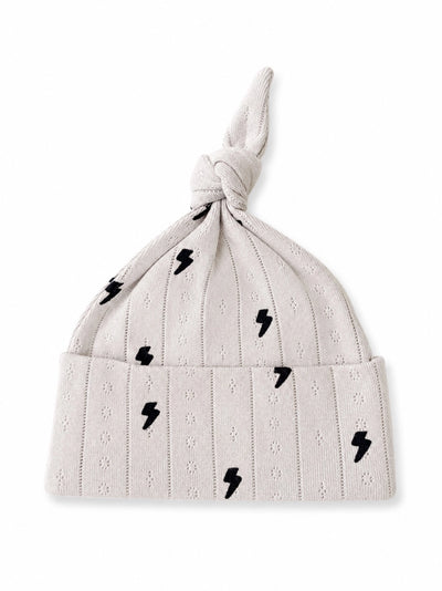 Lightening Bolts Organic Pointelle Beanie