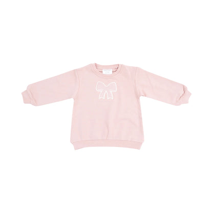 Bows French Terry Oversize Sweatshirt with Applique - Twinkle Twinkle Little One