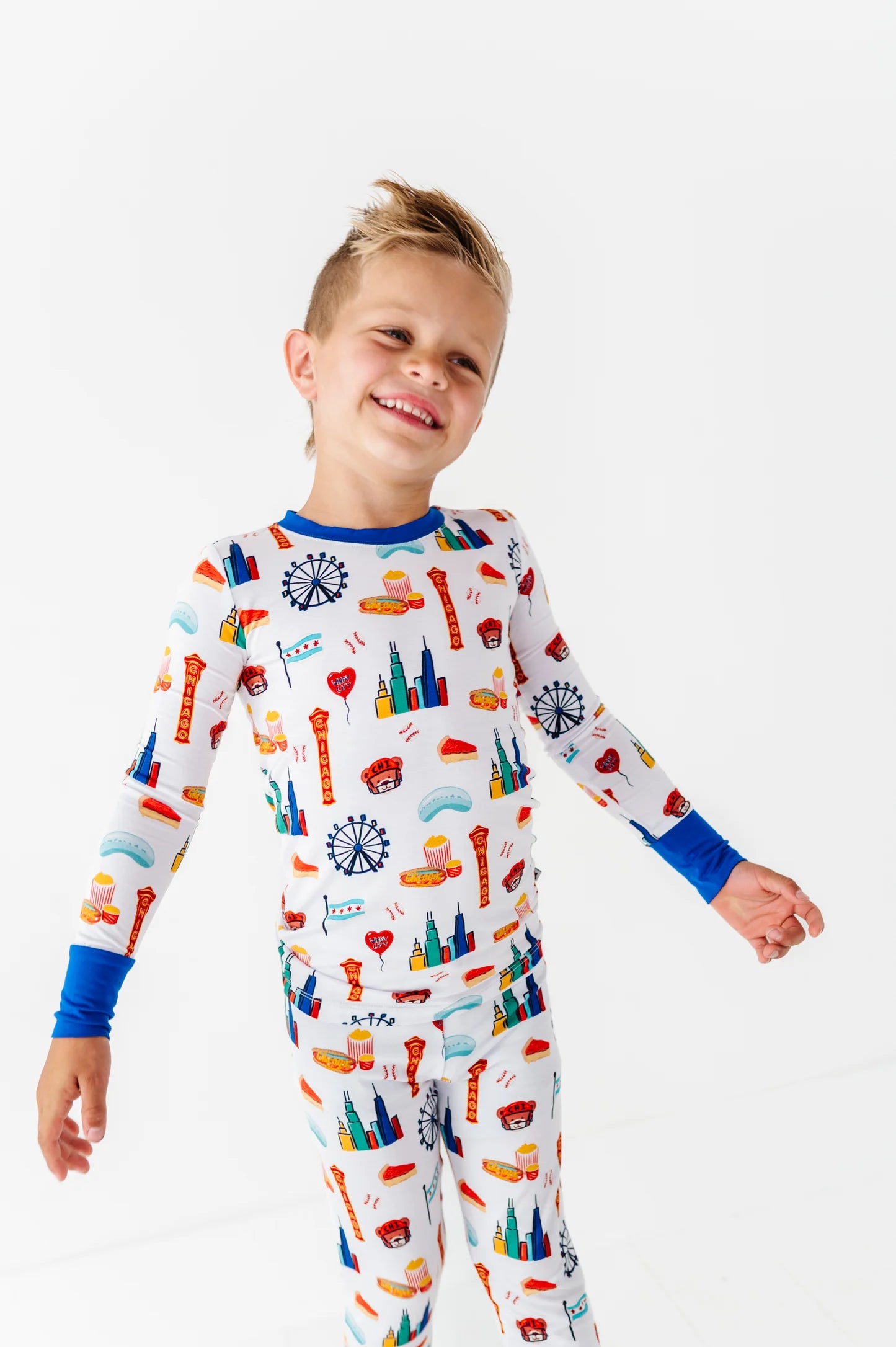 Sweet Home Chicago Kids Pajamas - Blue
