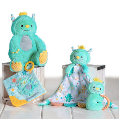 Mookie Monster Teether Rattle – 6″ - Twinkle Twinkle Little One