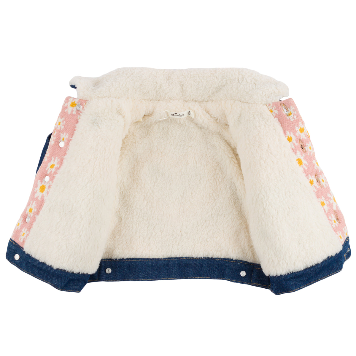 Quilted Heart Denim Jacket with Cream Snowdrift Lining