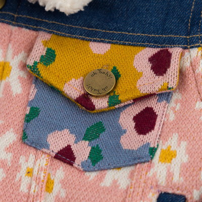 Quilted Heart Denim Jacket with Cream Snowdrift Lining - Twinkle Twinkle Little One