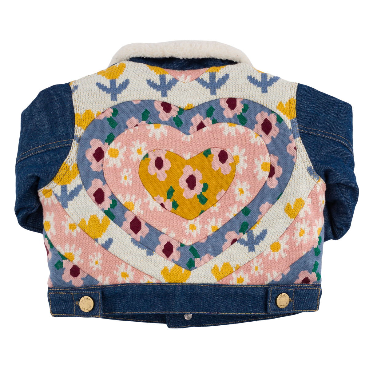 Quilted Heart Denim Jacket with Cream Snowdrift Lining