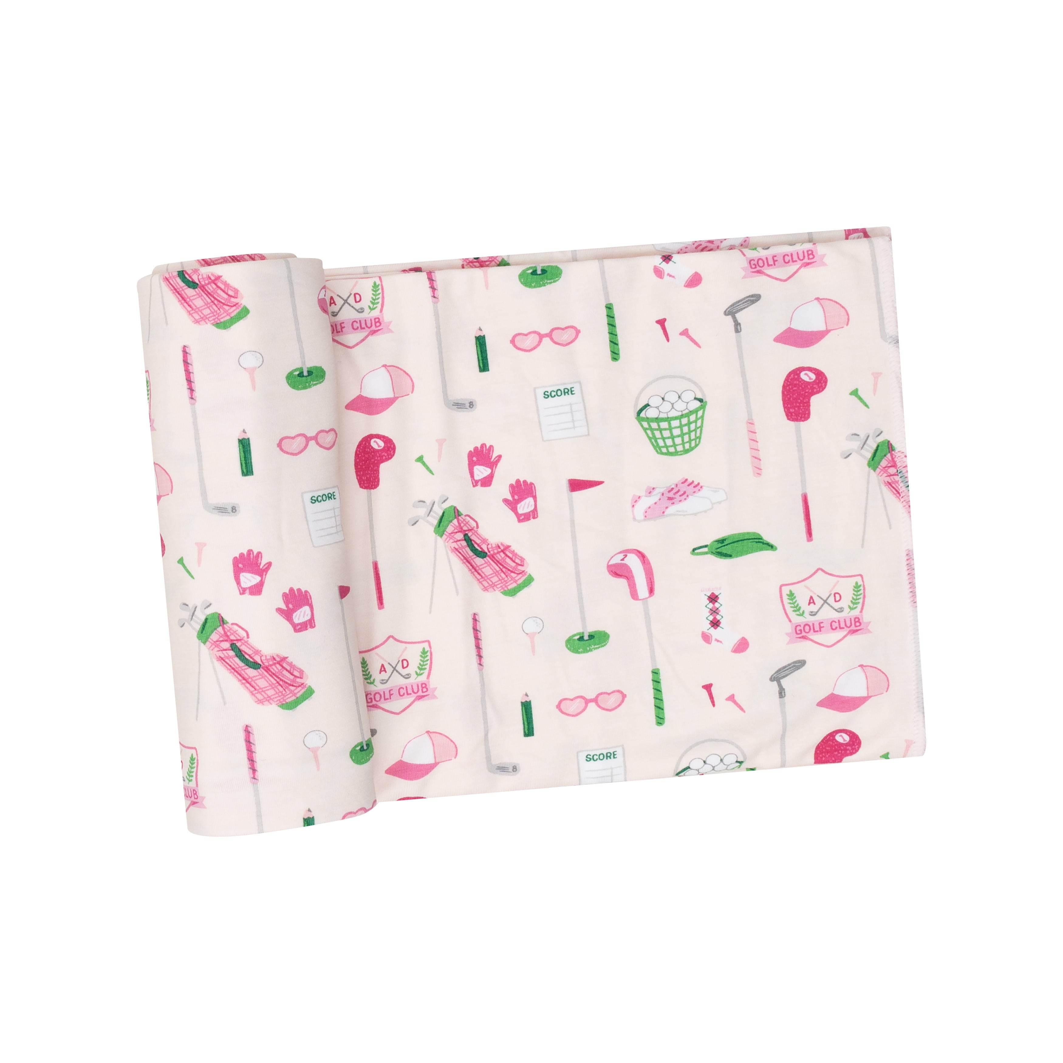 Golf Club Pink Swaddle Blanket