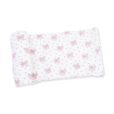 Angel Dear Bows and Hearts Swaddle Blanket