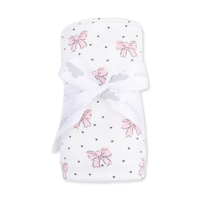 Angel Dear Bows and Hearts Swaddle Blanket