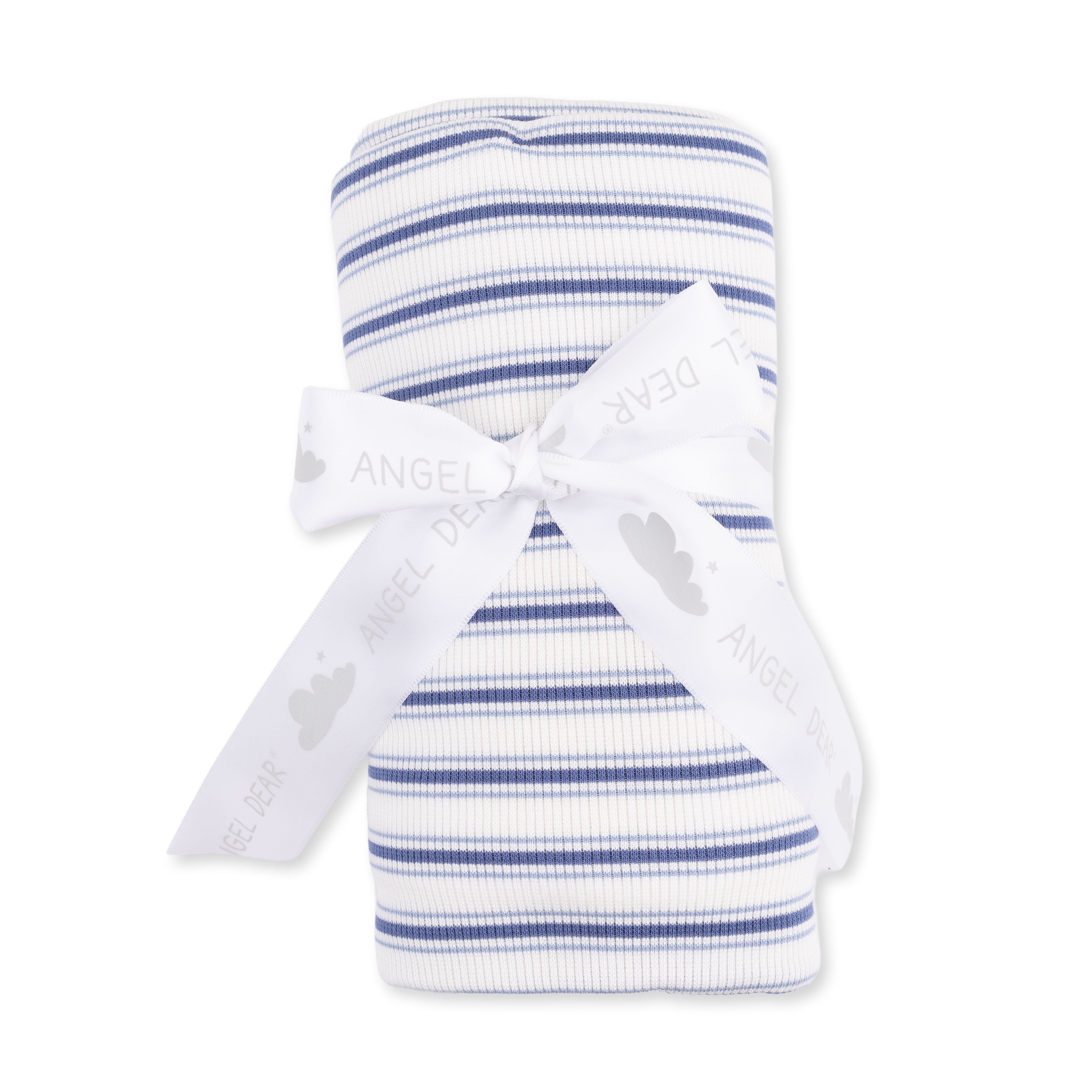 Angel Dear Vintage Stripe Blue Swaddle Blanket