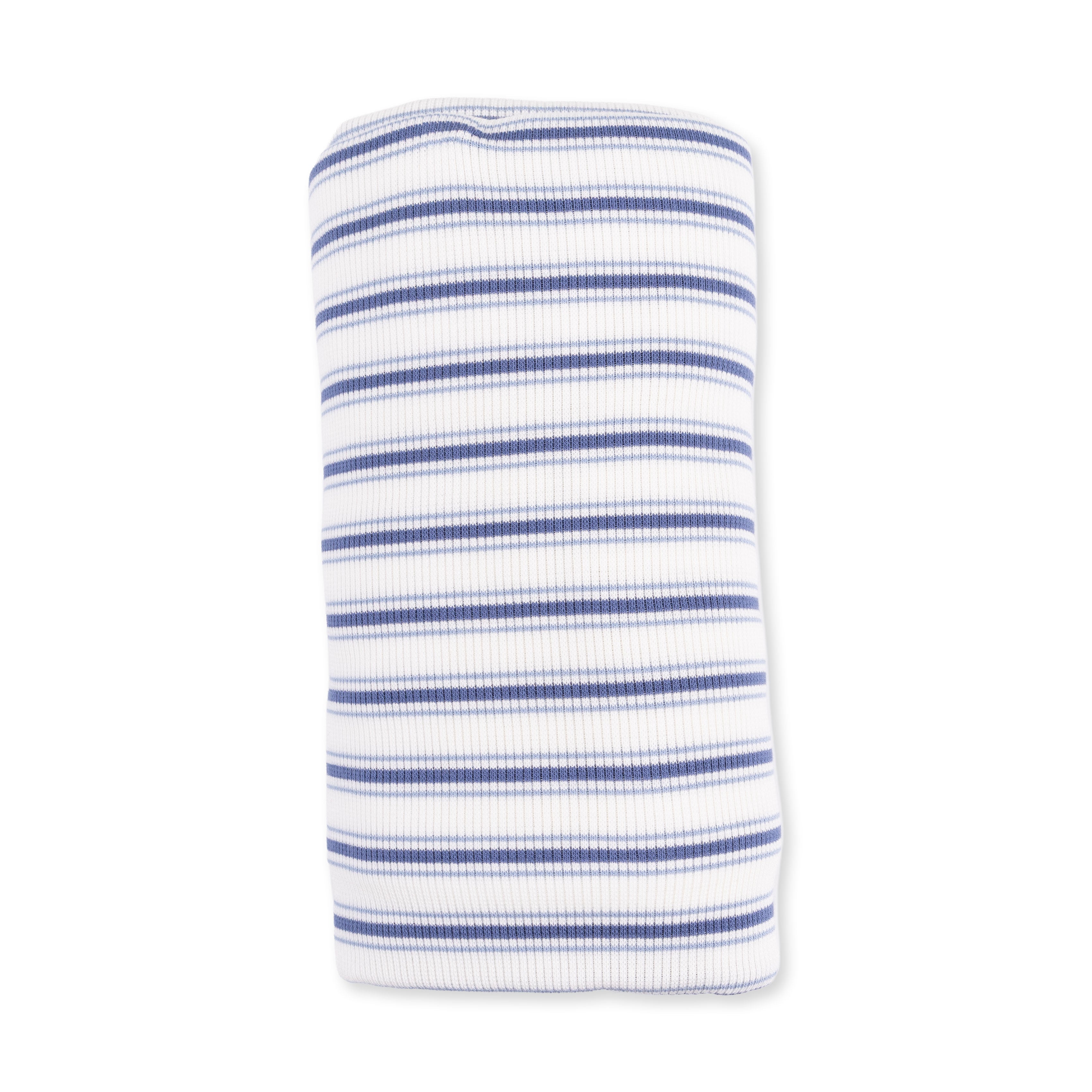 Angel Dear Vintage Stripe Blue Swaddle Blanket